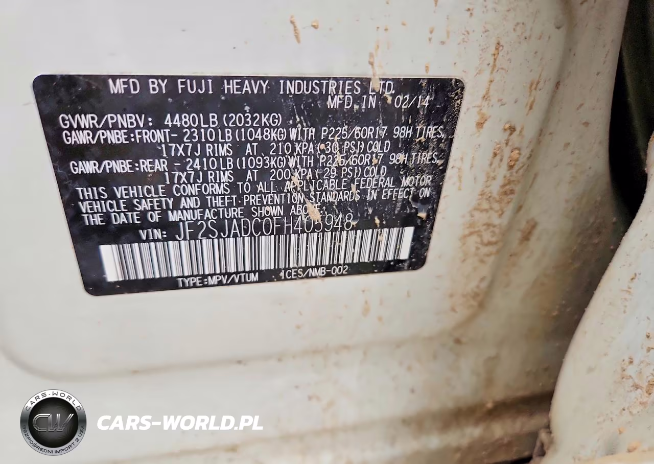 2015 Subaru Forester 2.5I Premium VIN:JF2SJADC0FH405948 - 12
