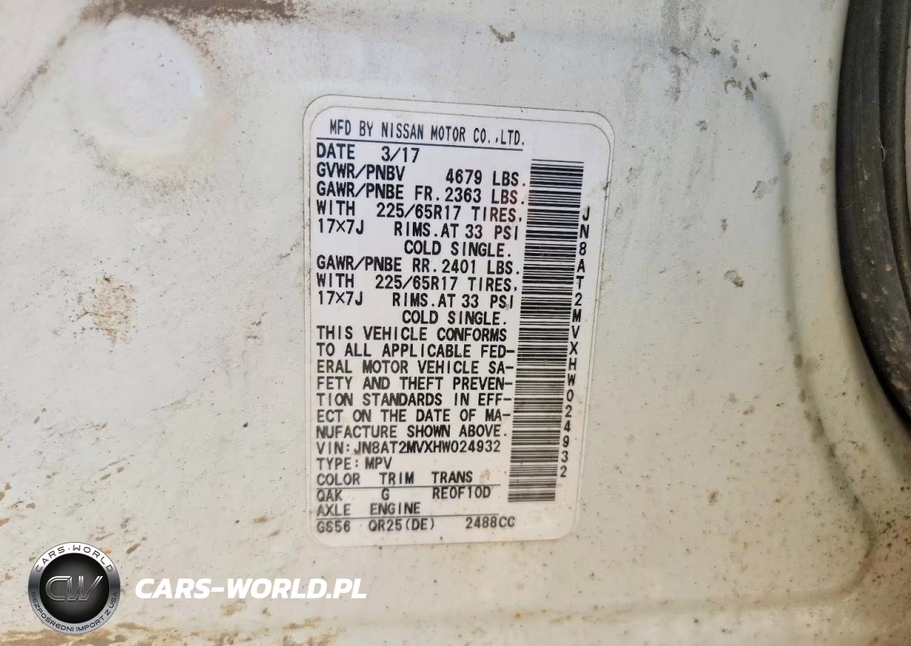 2017 Nissan Rogue S VIN:JN8AT2MVXHW024932 - 13