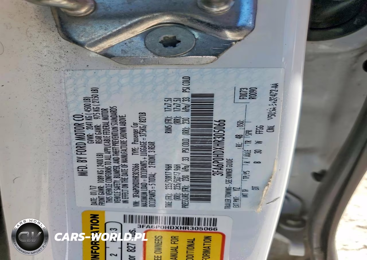 2017 Ford Fusion Se VIN:3FA6P0HDXHR305066 - 12