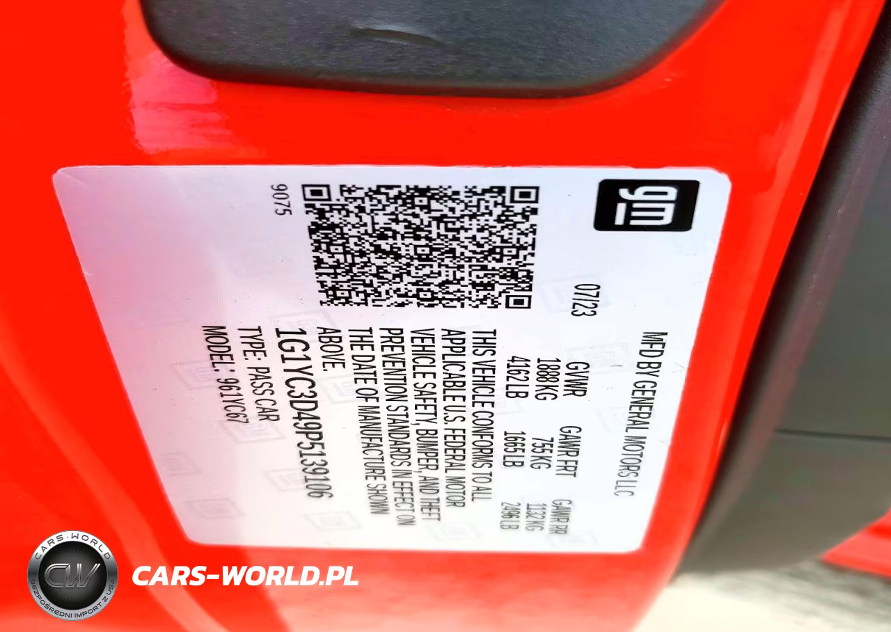 2023 Chevrolet Corvette Stingray 3Lt VIN:1G1YC3D49P5139106 - 12