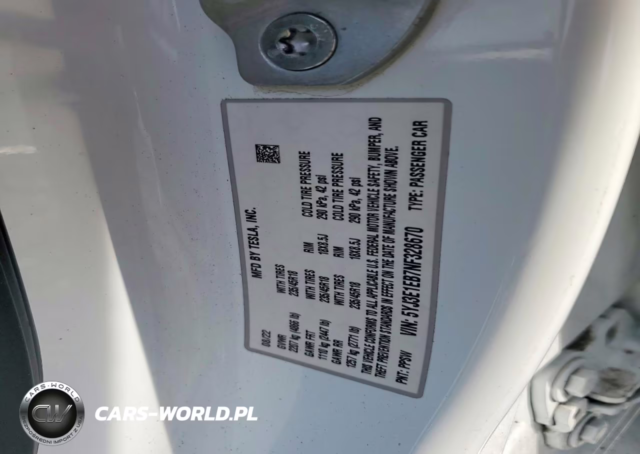 2022 Tesla Model 3 VIN:5YJ3E1EB7NF328670 - 13