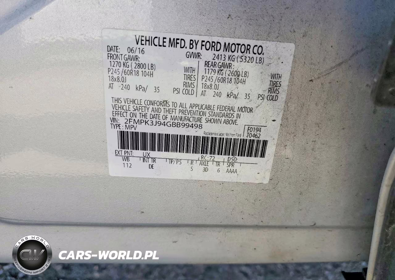 2016 Ford Edge Sel VIN:2FMPK3J94GBB99498 - 13