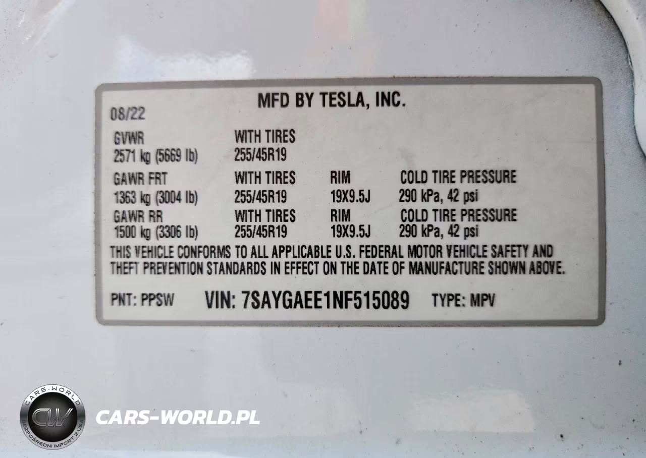 2022 Tesla Model Y VIN:7SAYGAEE1NF515089 - 12