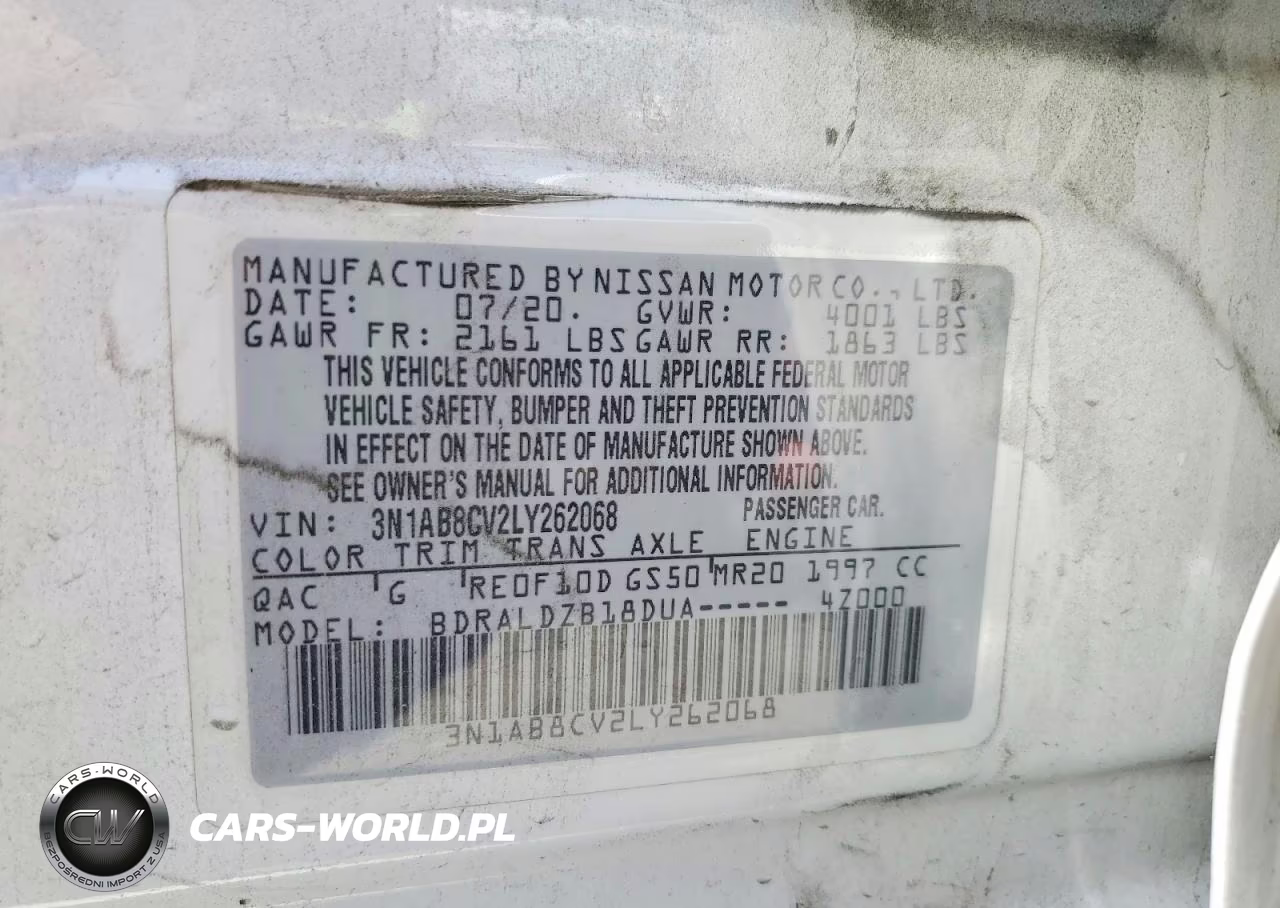 2020 Nissan Sentra Sv VIN:3N1AB8CV2LY262068 - 12