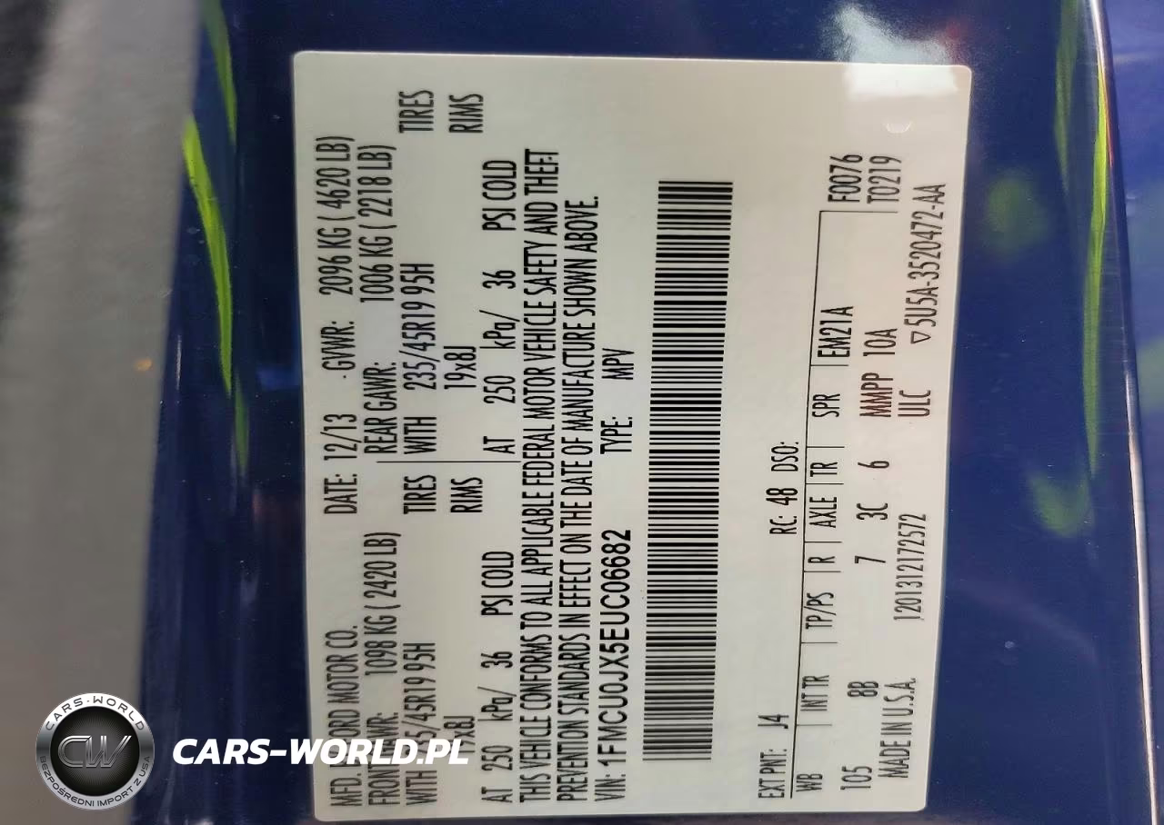 2014 Ford Escape Titanium VIN:1FMCU0JX5EUC06682 - 13