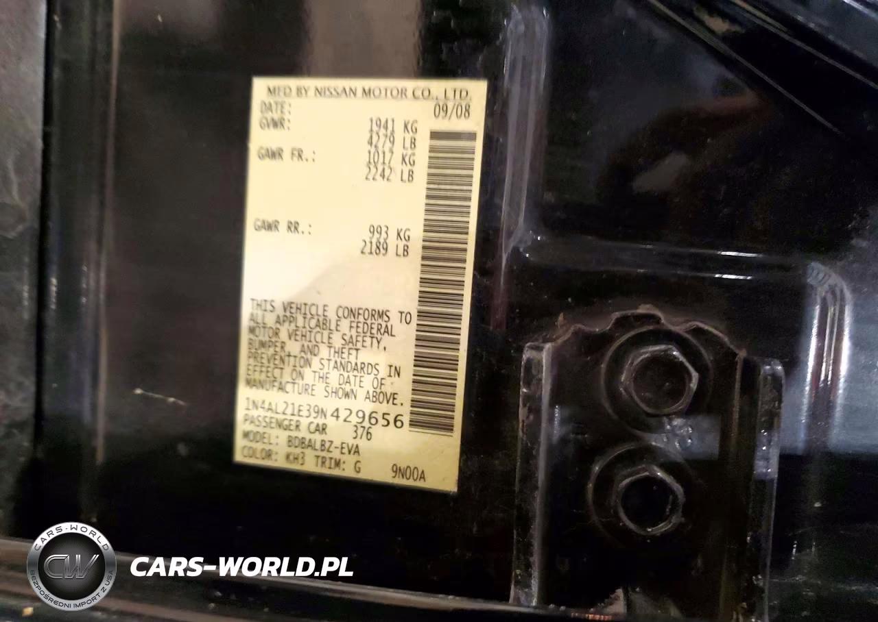 2009 Nissan Altima 2.5 VIN:1N4AL21E39N429656 - 12