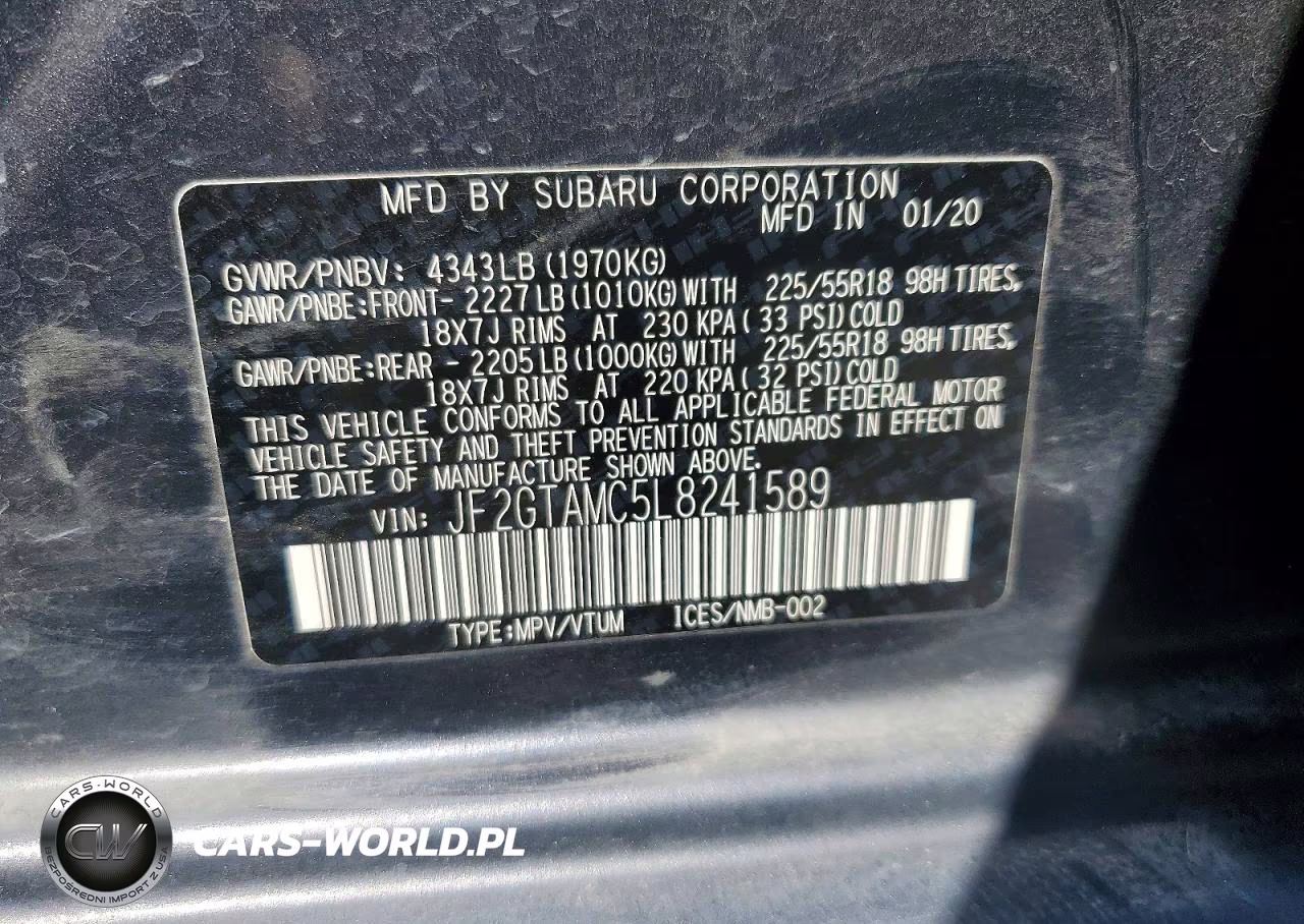 2020 Subaru Crosstrek Limited VIN:JF2GTAMC5L8241589 - 13