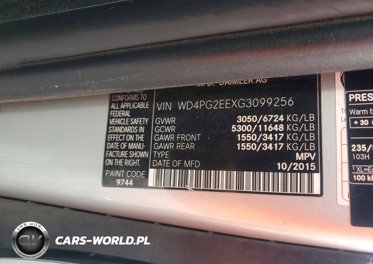 2016 Mercedes-Benz Metris VIN:WD4PG2EEXG3099256 - 13