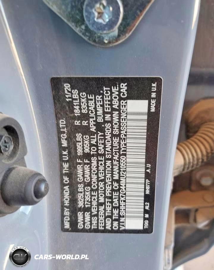 2021 Honda Civic Sport VIN:SHHFK7G44MU210550 - 12