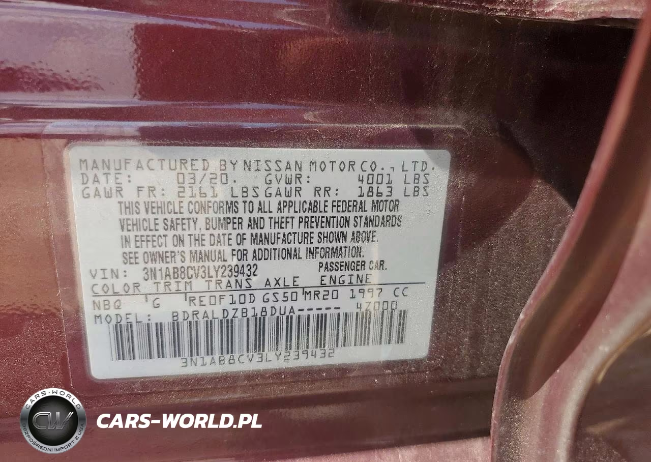 2020 Nissan Sentra Sv VIN:3N1AB8CV3LY239432 - 12