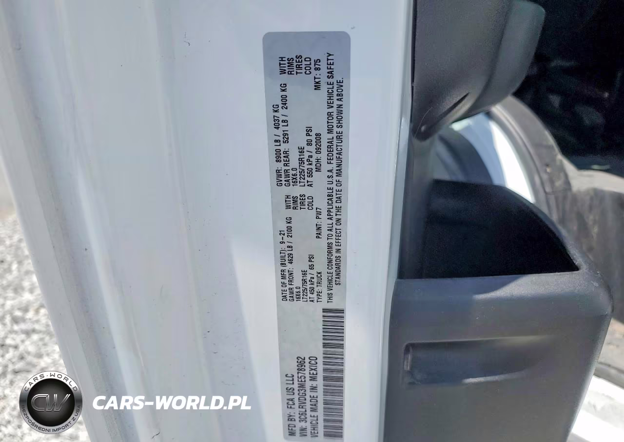 2021 Ram Promaster 2500 2500 High VIN:3C6LRVDG3ME578962 - 10
