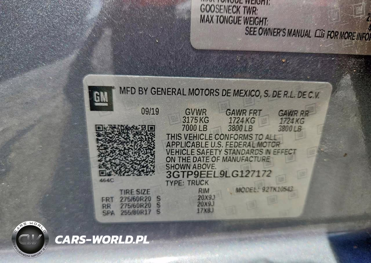 2020 GMC Sierra K1500 At4 VIN:3GTP9EEL9LG127172 - 12