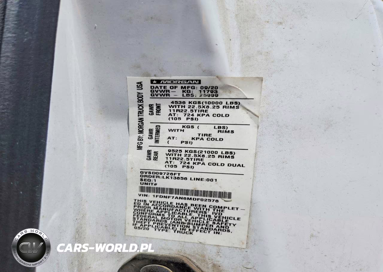 2021 Ford F750 Super - Box Truck VIN:1FDNF7AN6MDF02576 - 10