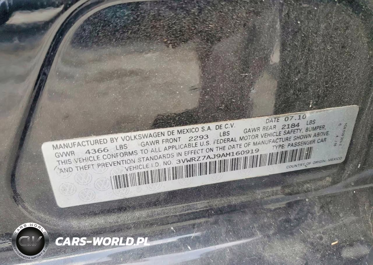 2010 Volkswagen Jetta Se VIN:3VWRZ7AJ9AM160919 - 12
