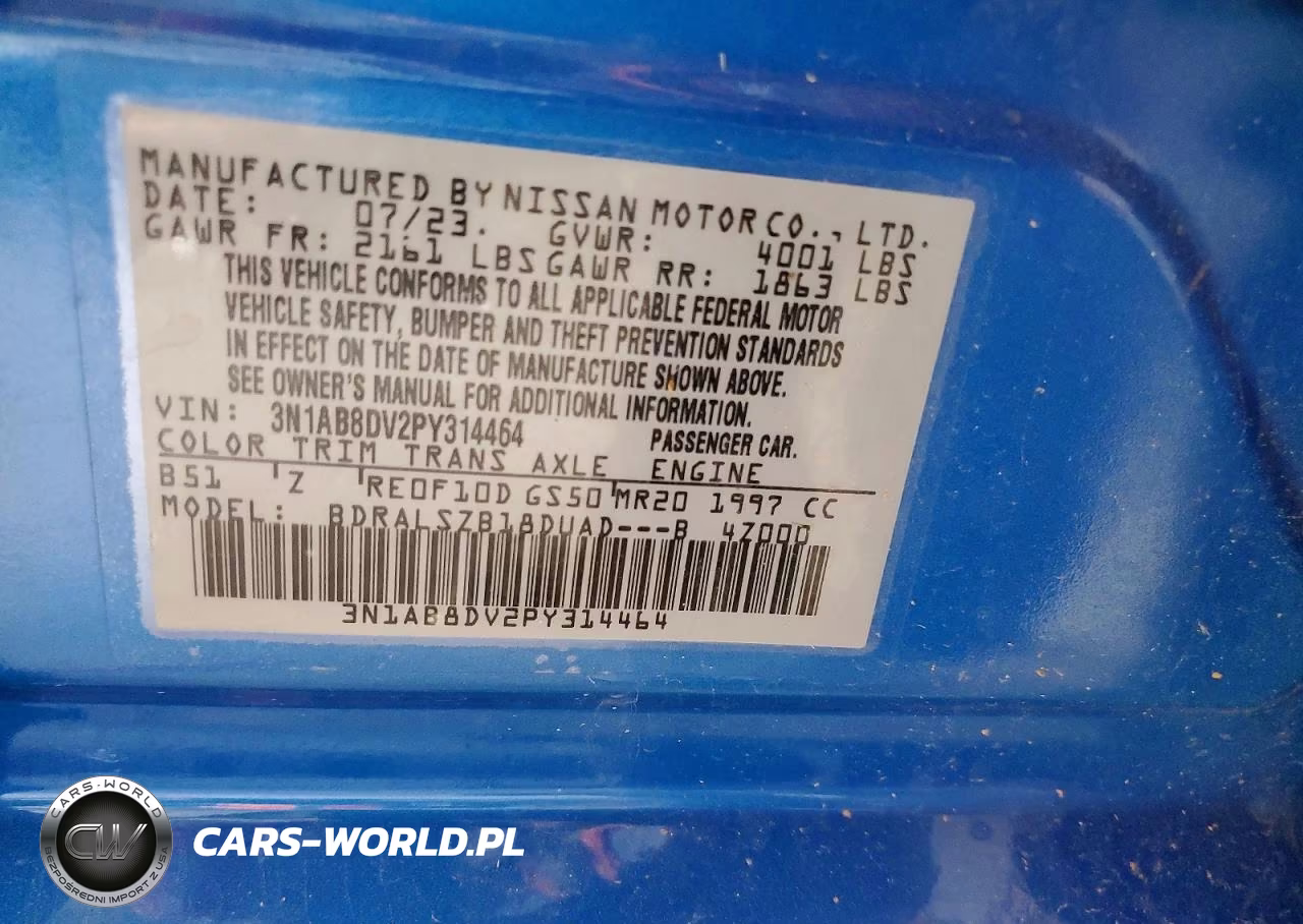 2023 Nissan Sentra Sr VIN:3N1AB8DV2PY314464 - 13
