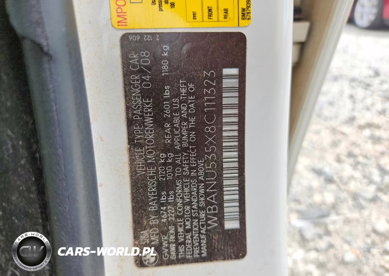 2008 BMW 528 I VIN:WBANU535X8C111323 - 12