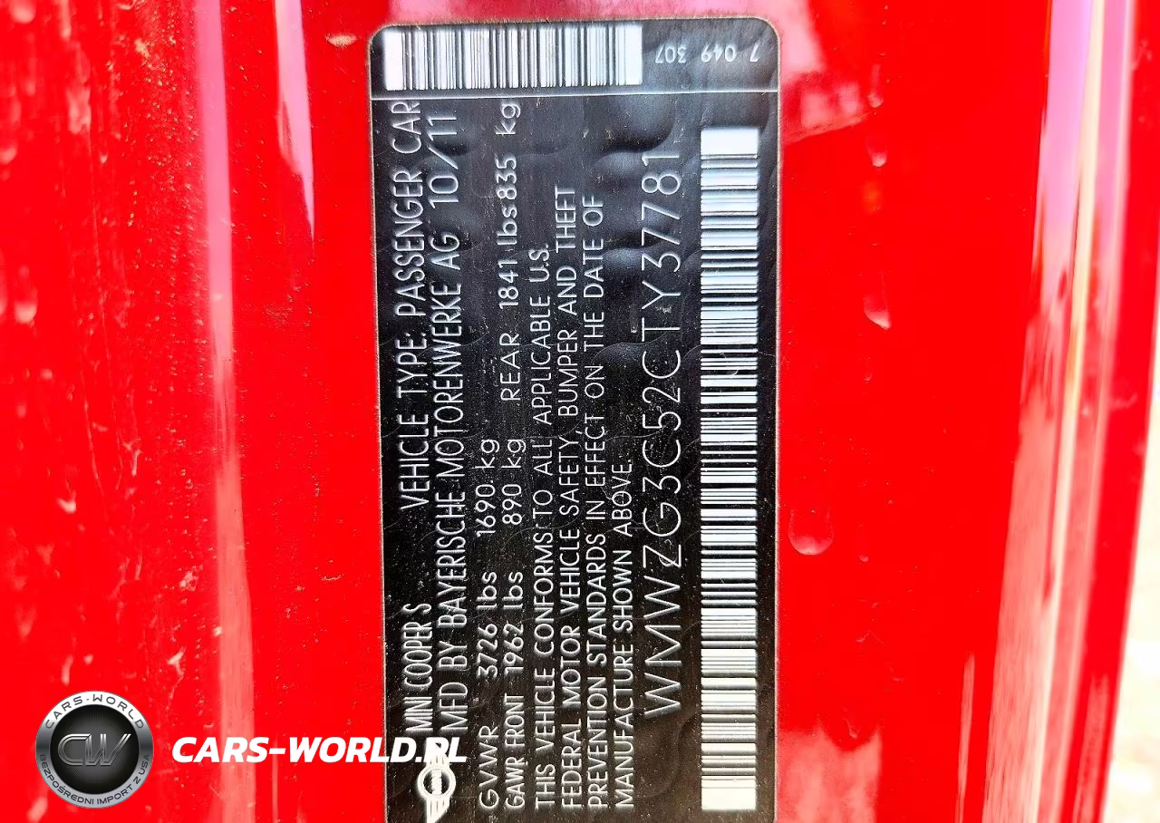 2012 Mini Cooper S Clubman VIN:WMWZG3C52CTY37781 - 12