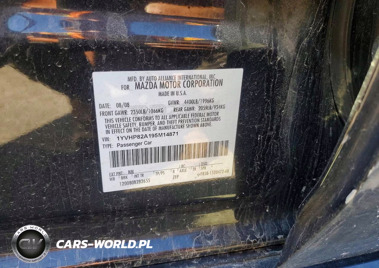2009 Mazda 6 I VIN:1YVHP82A195M14871 - 12