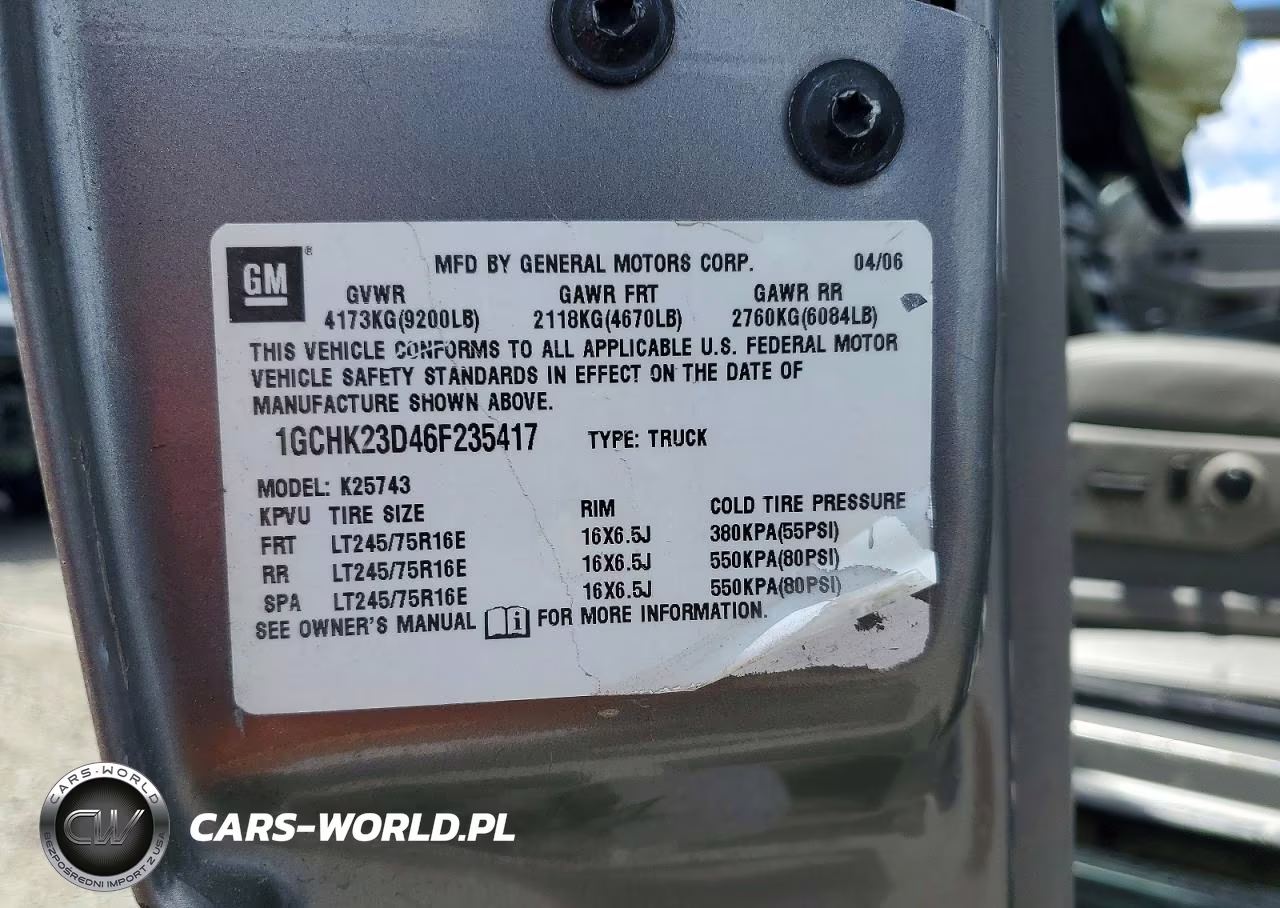 2006 Chevrolet Silverado K2500 Heavy Duty VIN:1GCHK23D46F235417 - 12