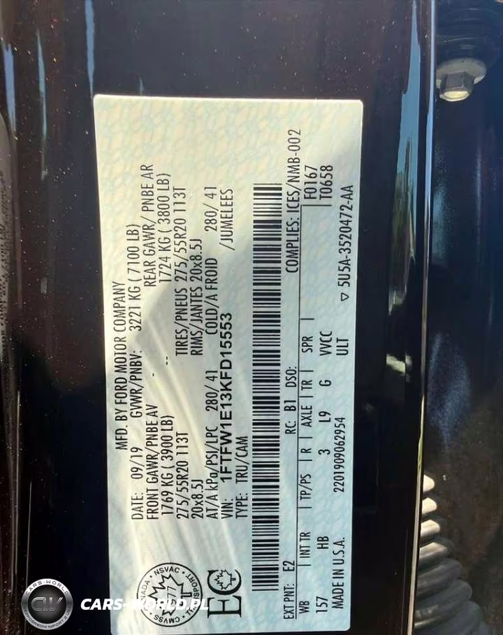 2019 Ford F150 Supercrew VIN:1FTFW1E13KFD15553 - 12