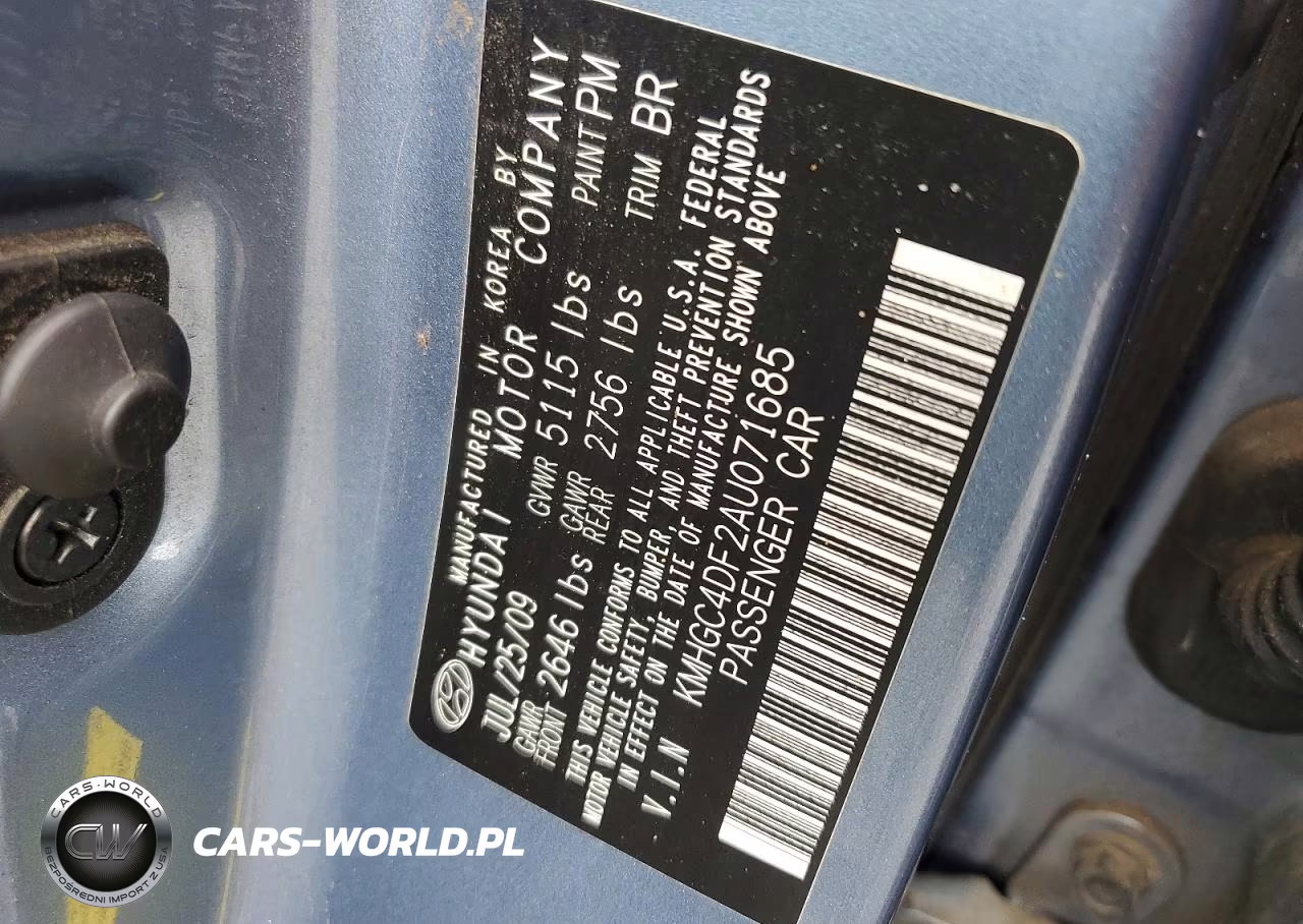 2010 Hyundai Genesis 4.6L VIN:KMHGC4DF2AU071685 - 12