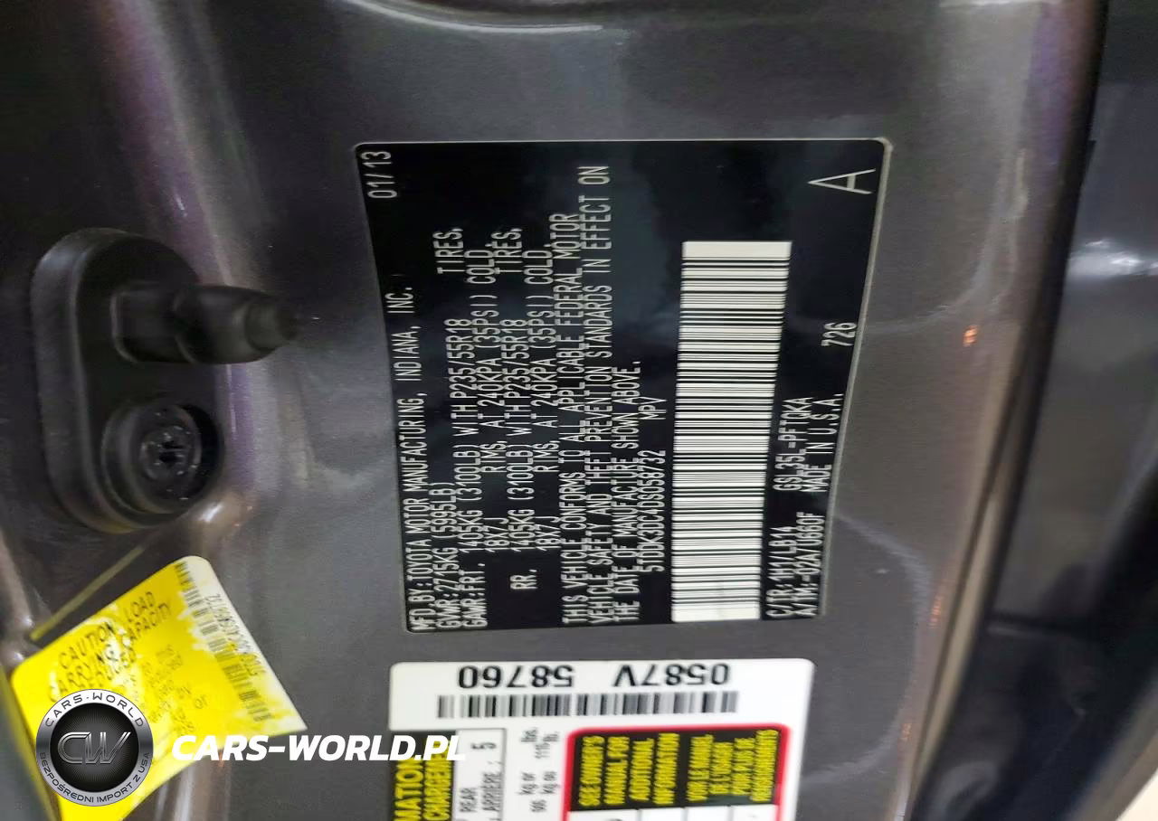 2013 Toyota Sienna Xle 7-Passenger VIN:5TDDK3DC4DS058732 - 14