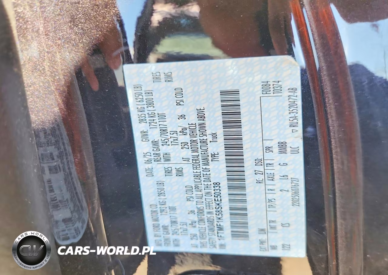 2025 Ford F150 Xl VIN:1FTMF1K58SKE50338 - 12