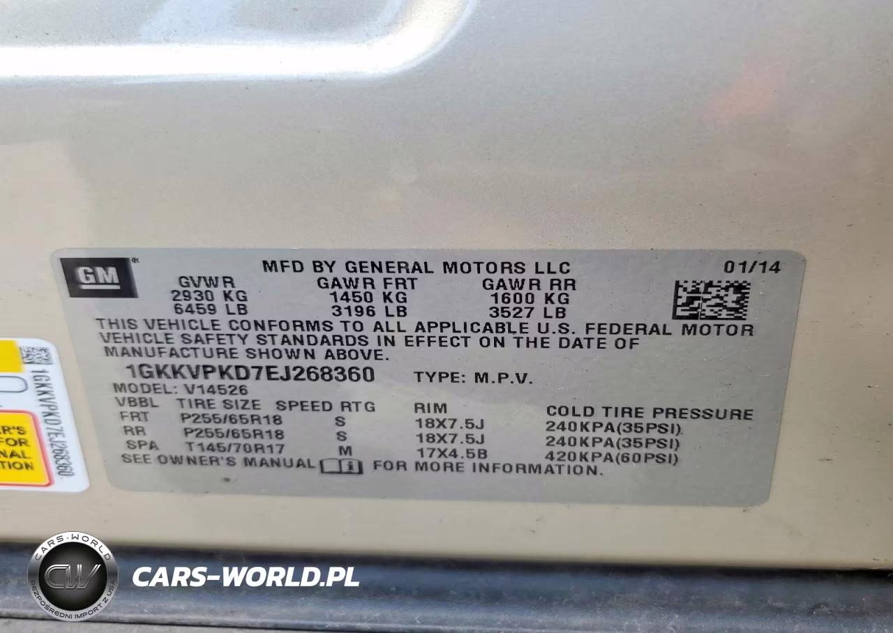 2014 GMC Acadia Sle VIN:1GKKVPKD7EJ268360 - 13