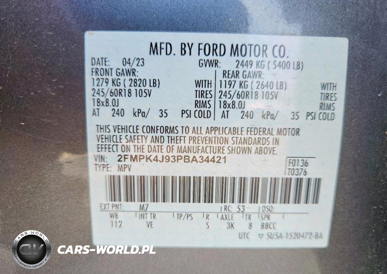 2023 Ford Edge Sel VIN:2FMPK4J93PBA34421 - 12