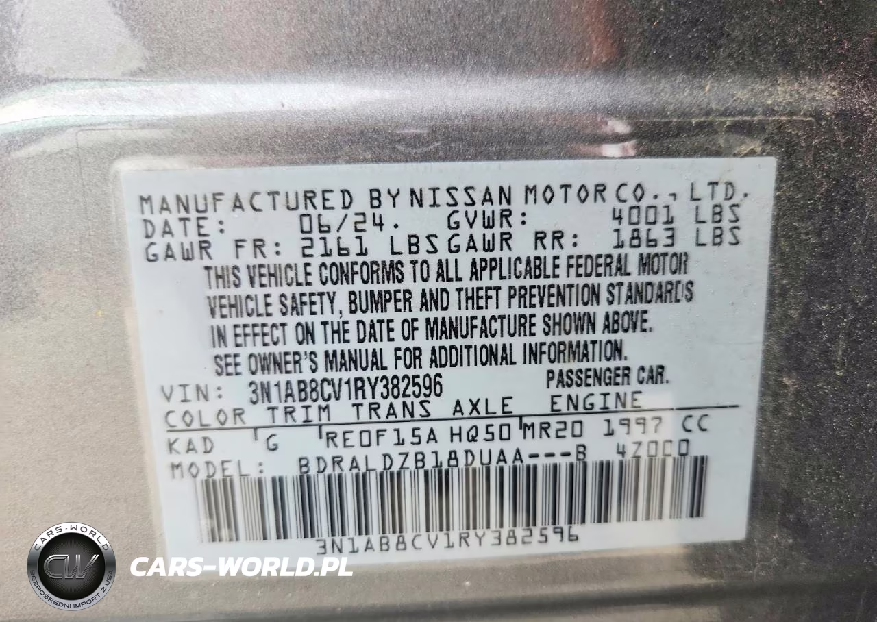 2024 Nissan Sentra Sv VIN:3N1AB8CV1RY382596 - 12