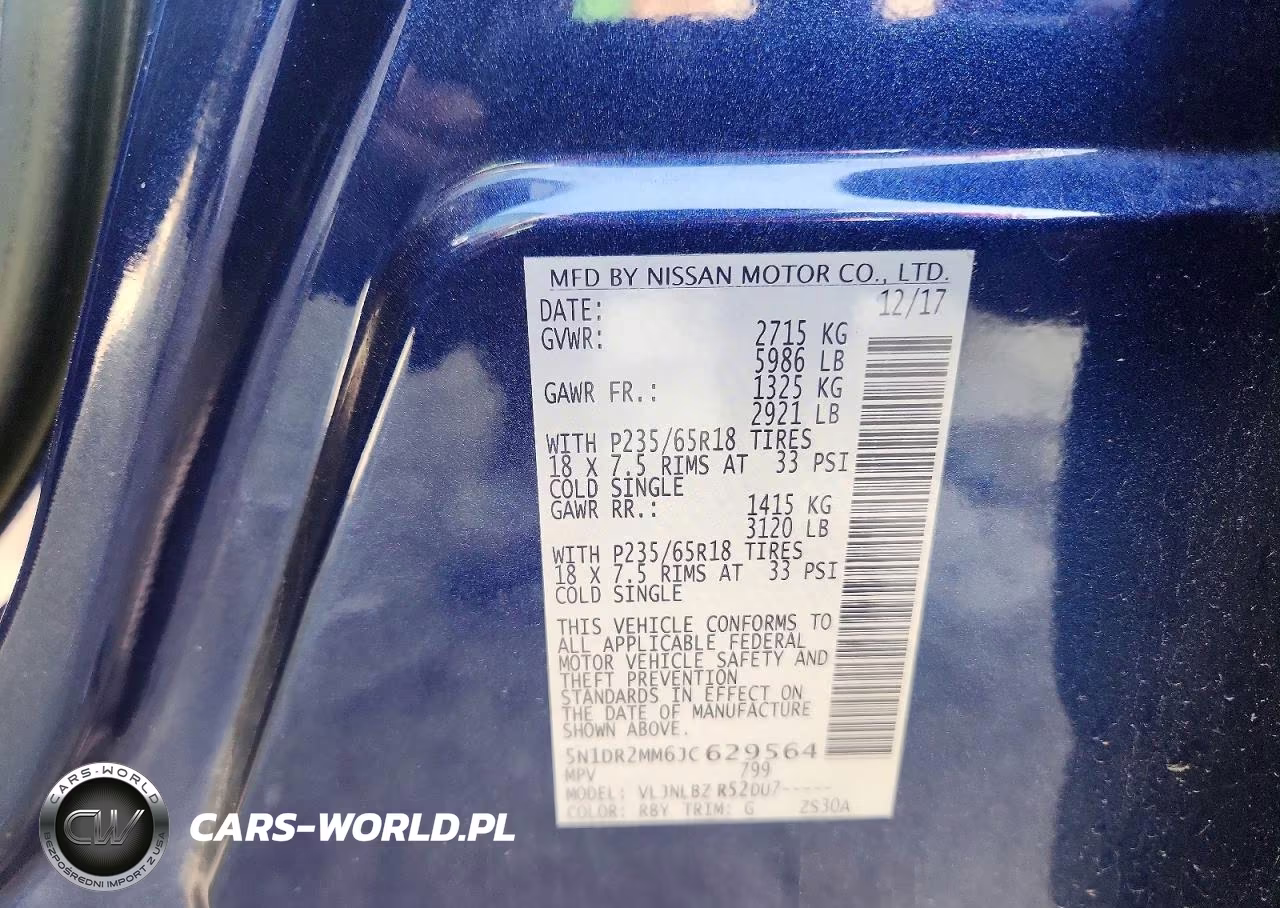 2018 Nissan Pathfinder S VIN:5N1DR2MM6JC629564 - 13