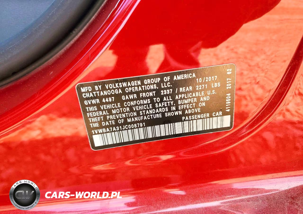 2018 Volkswagen Passat Se VIN:1VWBA7A31JC008791 - 12