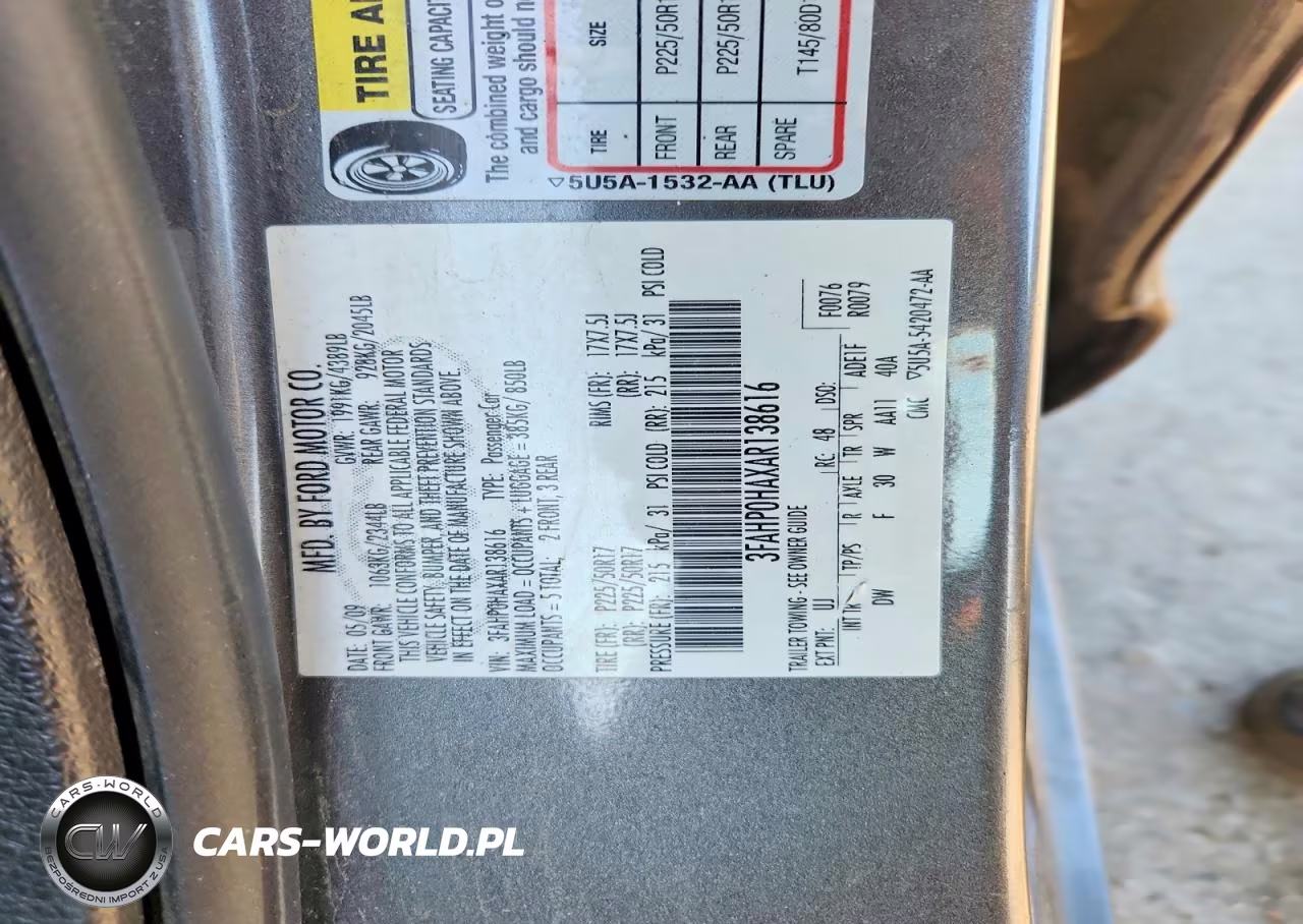 2010 Ford Fusion Se VIN:3FAHP0HAXAR138616 - 13