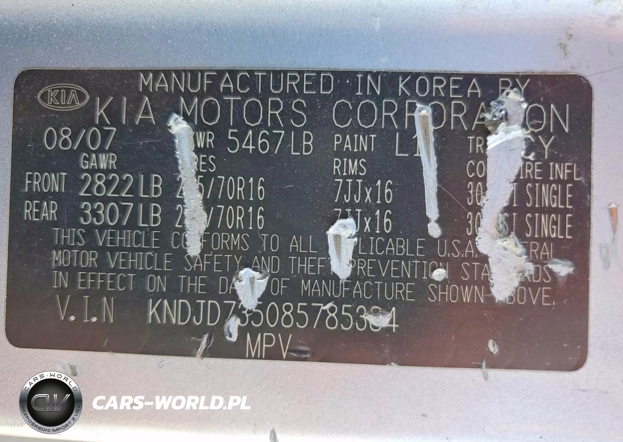 2008 Kia Sorento Base VIN:KNDJD735085785384 - 13