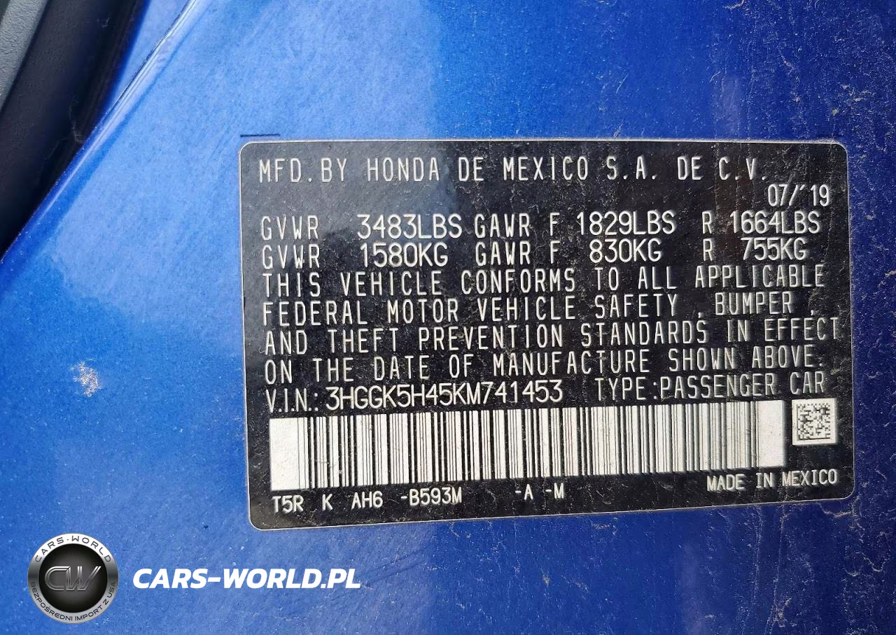 2019 Honda Fit Lx VIN:3HGGK5H45KM741453 - 12