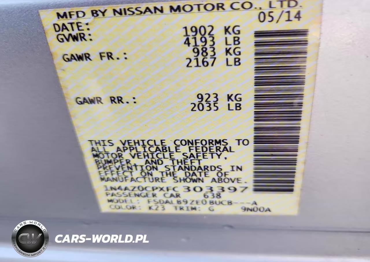 2015 Nissan Leaf S VIN:1N4AZ0CPXFC303397 - 12