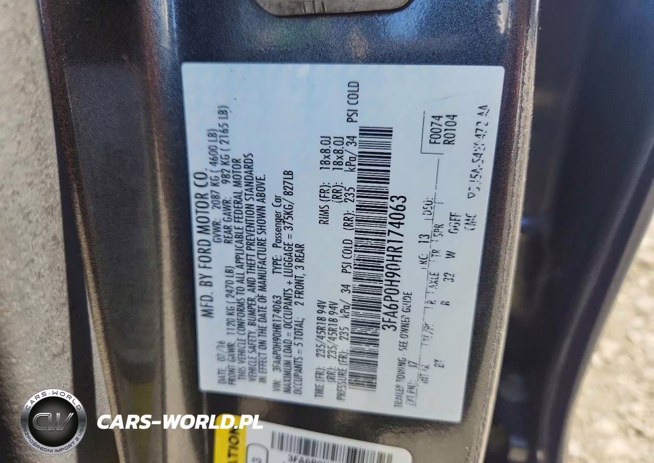 2017 Ford Fusion Se VIN:3FA6P0H90HR174063 - 12