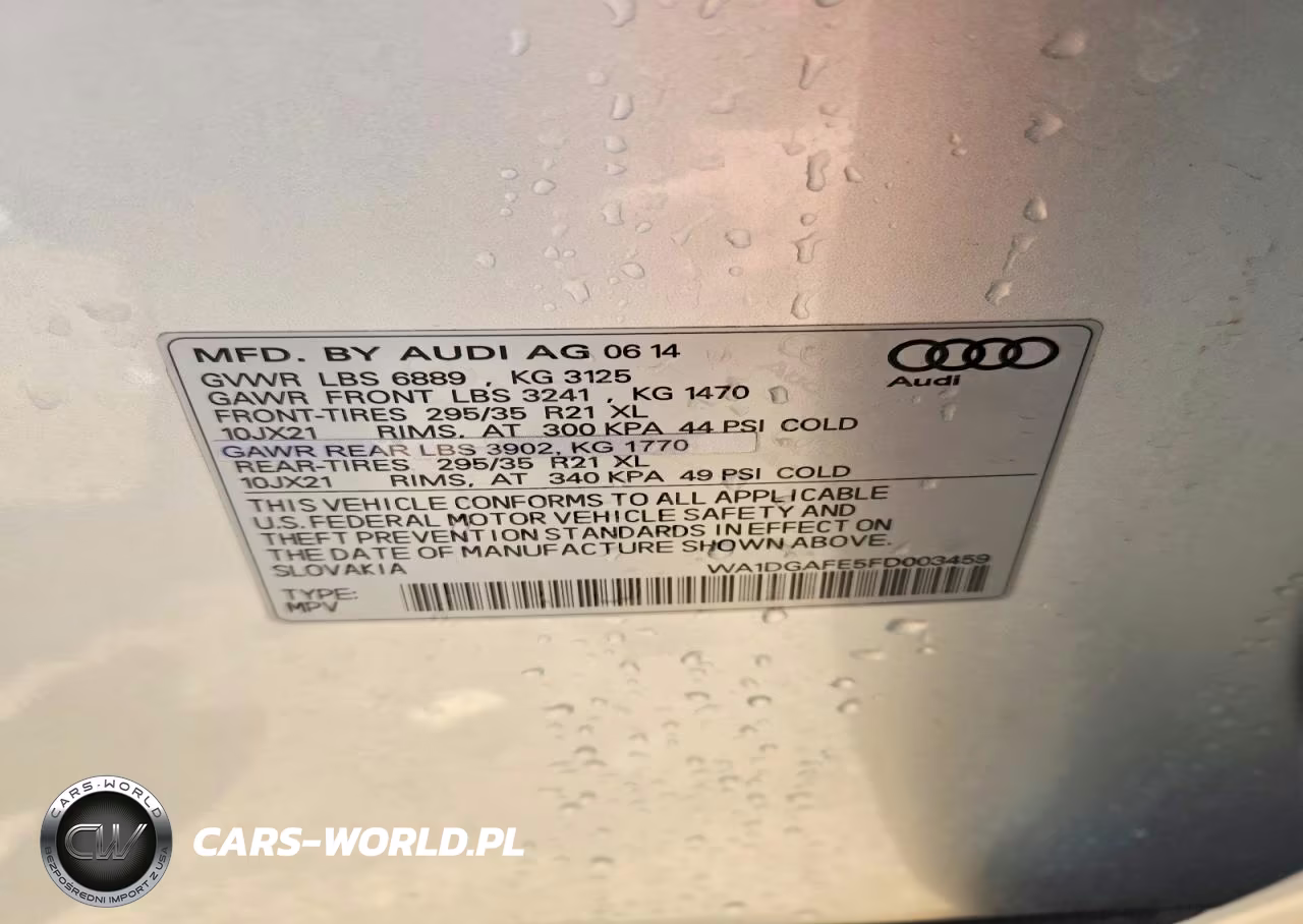 2015 Audi Q7 Prestige VIN:WA1DGAFE5FD003459 - 12