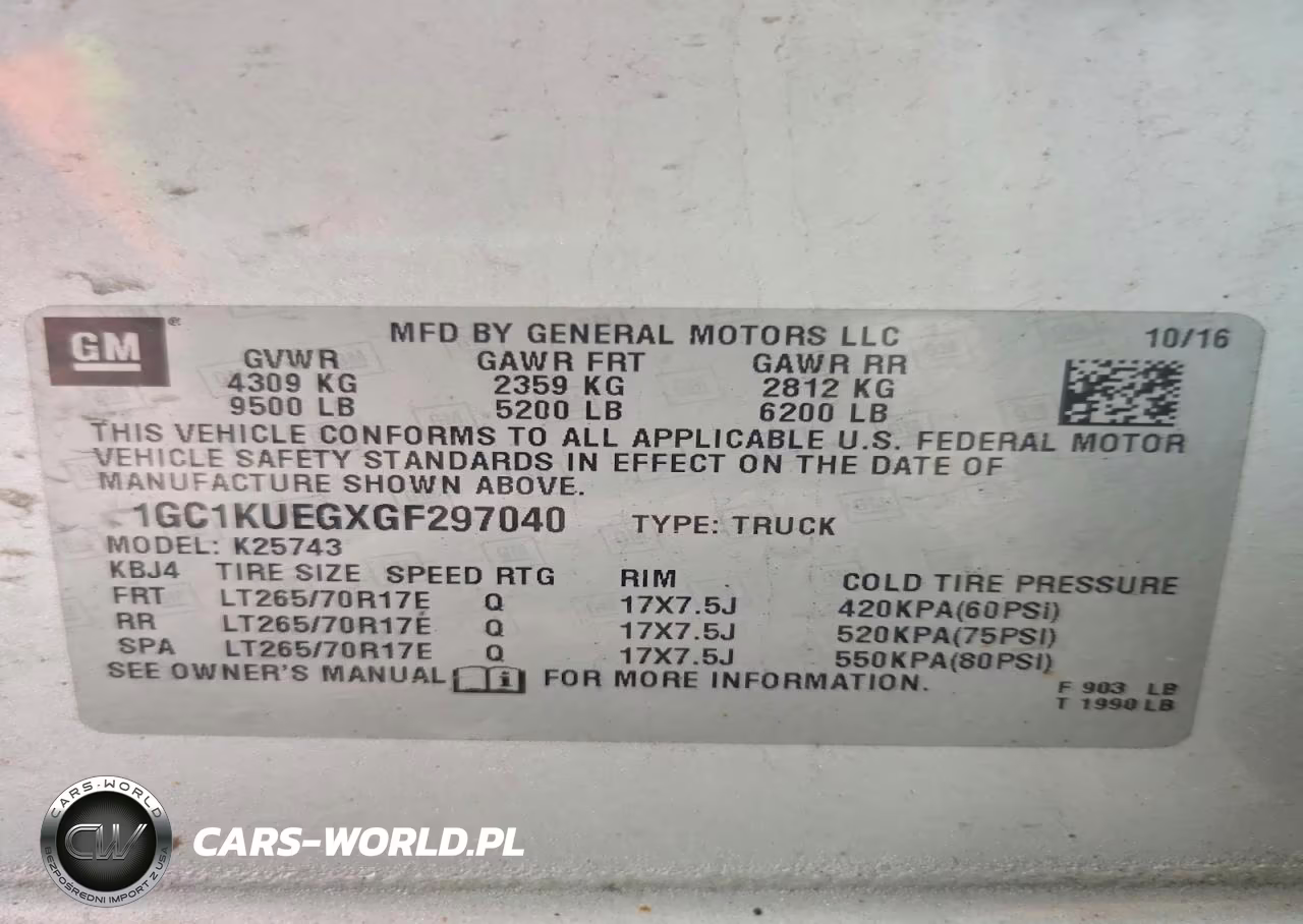 2016 Chevrolet Silverado K2500 Heavy Duty VIN:1GC1KUEGXGF297040 - 12