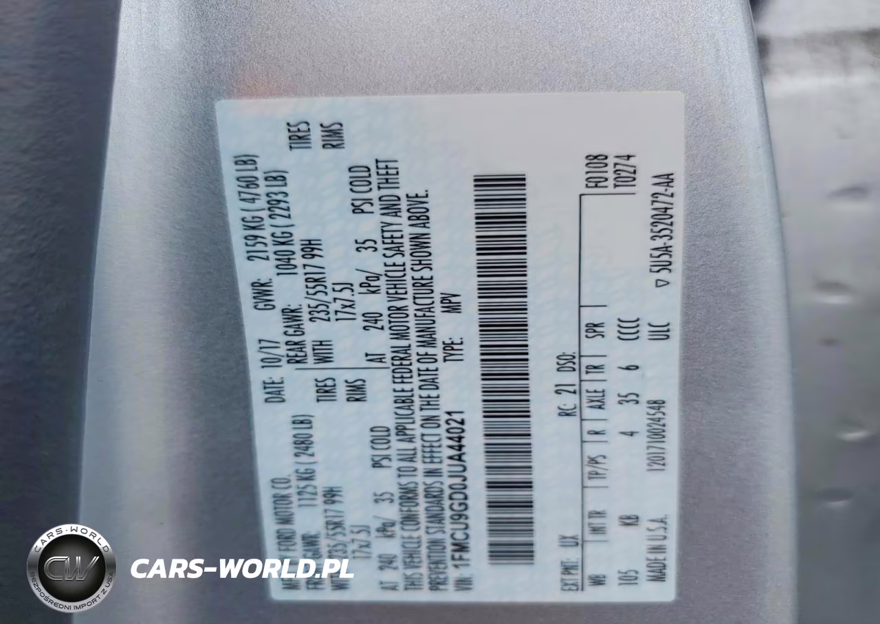 2018 Ford Escape Se VIN:1FMCU9GD0JUA44021 - 12