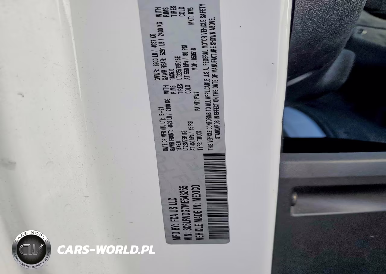 2021 Ram Promaster 2500 Delivery Van VIN:3C6LRVDG7ME548265 - 12
