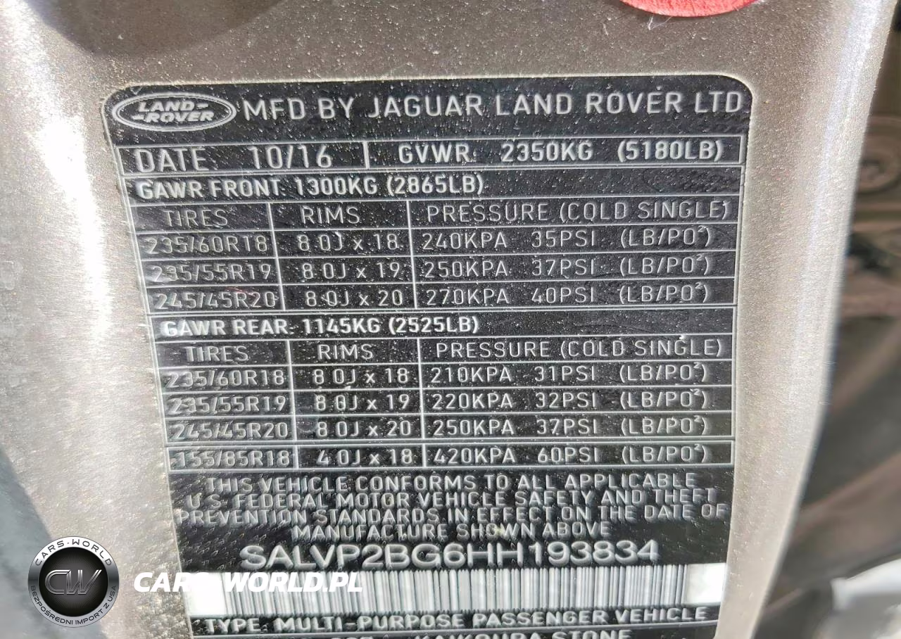 2017 Land Rover Range Rover Evoque Se VIN:SALVP2BG6HH193834 - 12