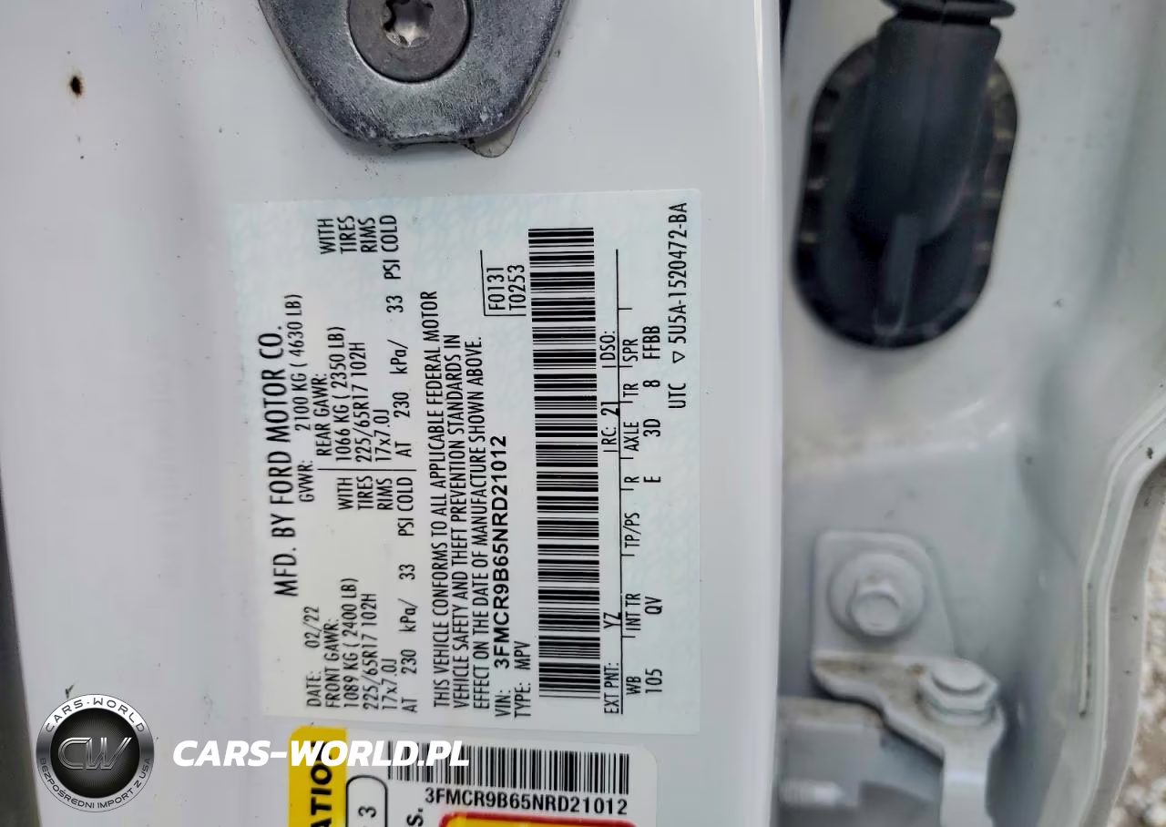 2022 Ford Bronco Sport Big Bend VIN:3FMCR9B65NRD21012 - 13