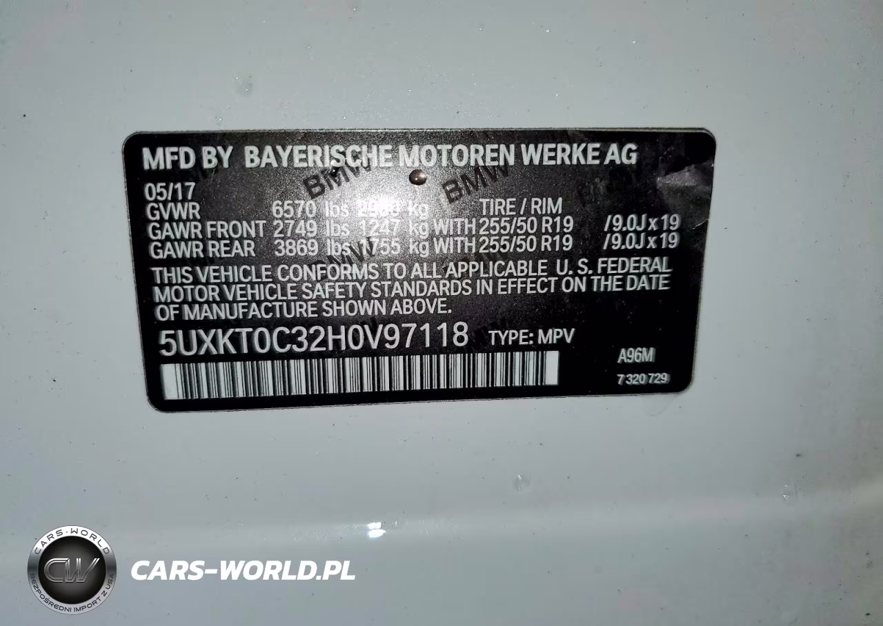 2017 BMW X5 Xdr40E VIN:5UXKT0C32H0V97118 - 13