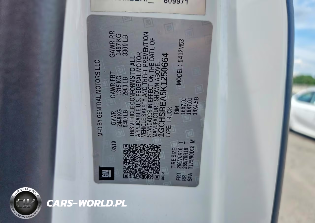 2019 Chevrolet Colorado VIN:1GCHSBEA5K1250664 - 12