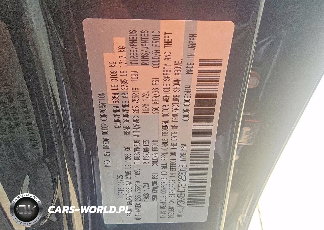2025 Mazda Cx-90 Preferred VIN:JM3KKBHD7S1253018 - 13