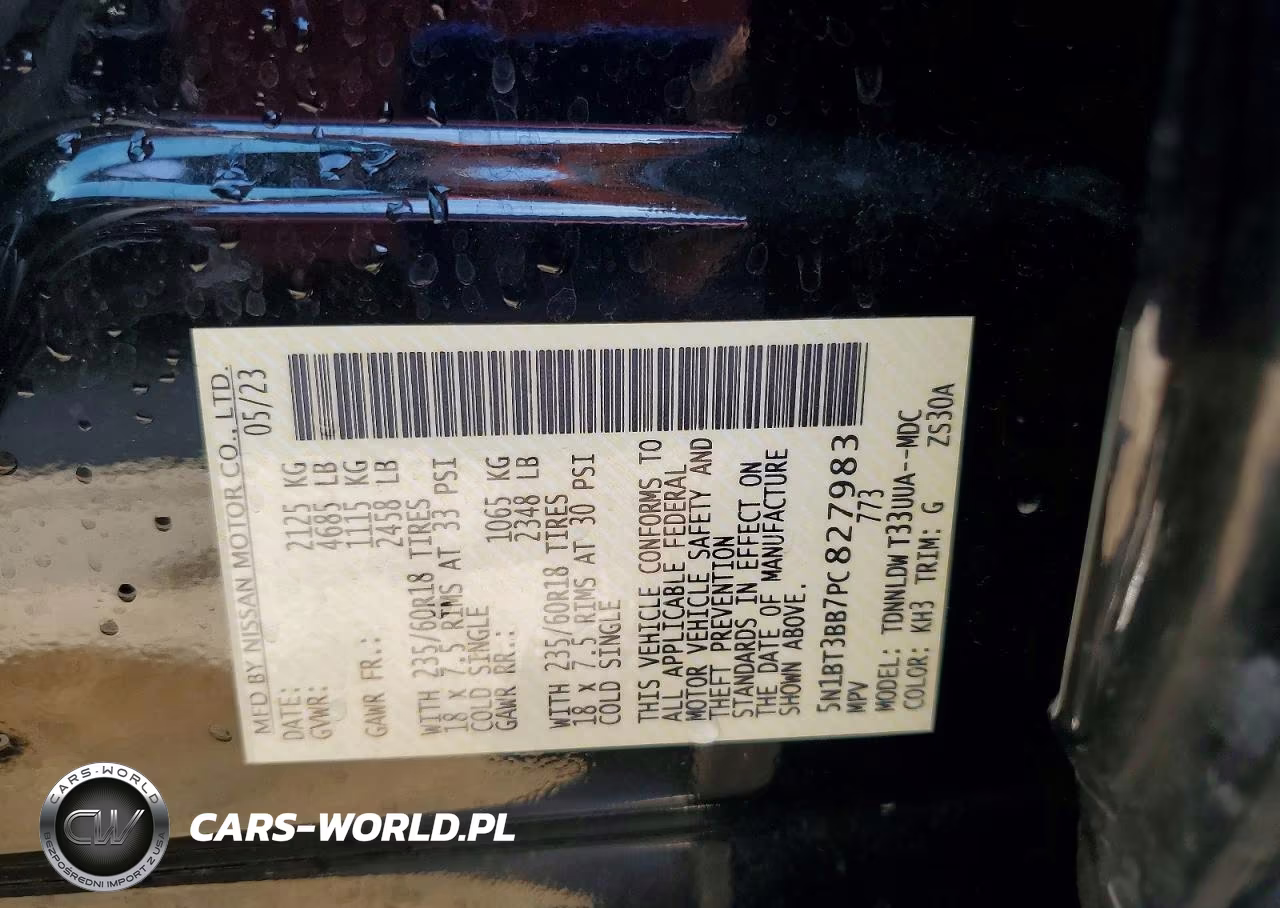 2023 Nissan Rogue Sv VIN:5N1BT3BB7PC827983 - 12