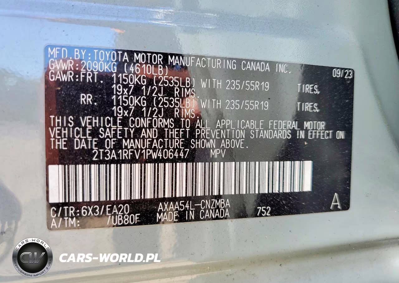 2023 Toyota Rav4 Xle Premium VIN:2T3A1RFV1PW406447 - 13