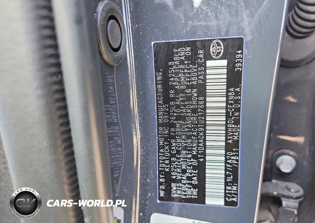 2026 Toyota Camry Le VIN:4T1DAACK9TU217668 - 12