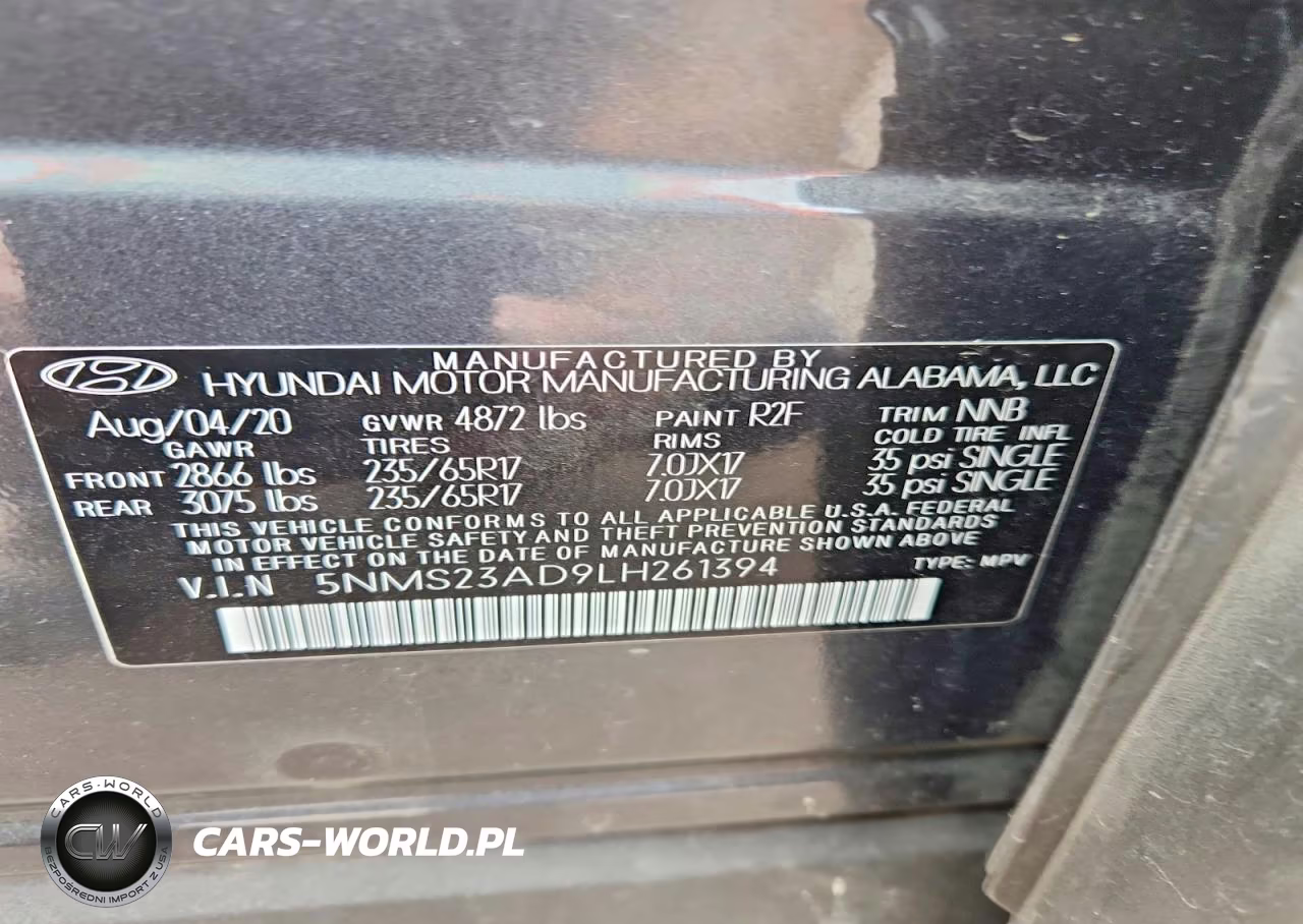 2020 Hyundai Santa Fe Se VIN:5NMS23AD9LH261394 - 12
